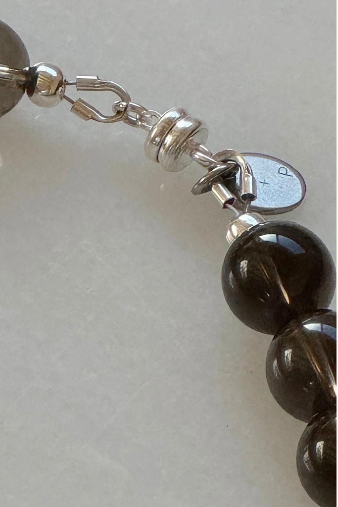 Sea + Pattern Short Smoky Quartz Necklace at Parc Shop