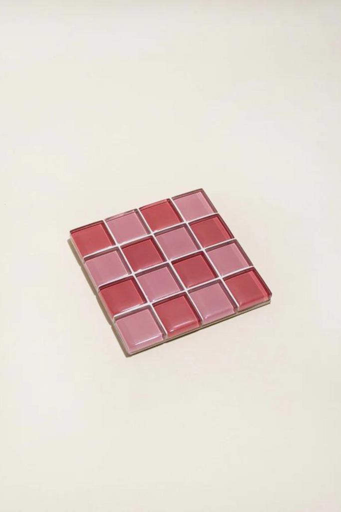 Subtle Art Studios Glass Tile Coaster in Cotton Candy at Parc Shop