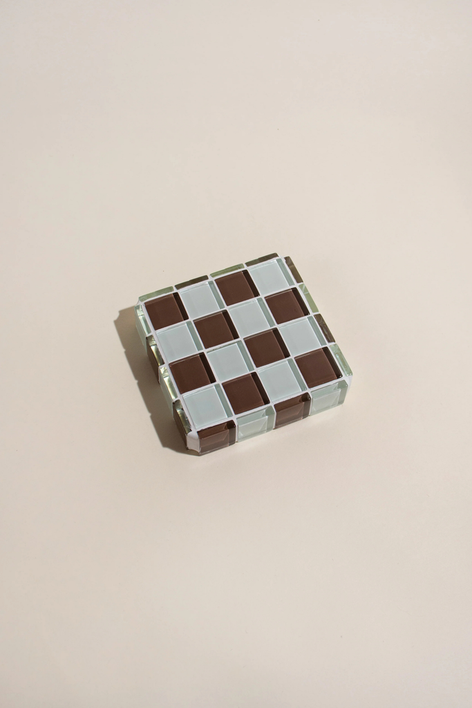 Subtle Art Studios Glass Tile Cube in Classic Milk Chocolate at Parc Shop | Minneapolis