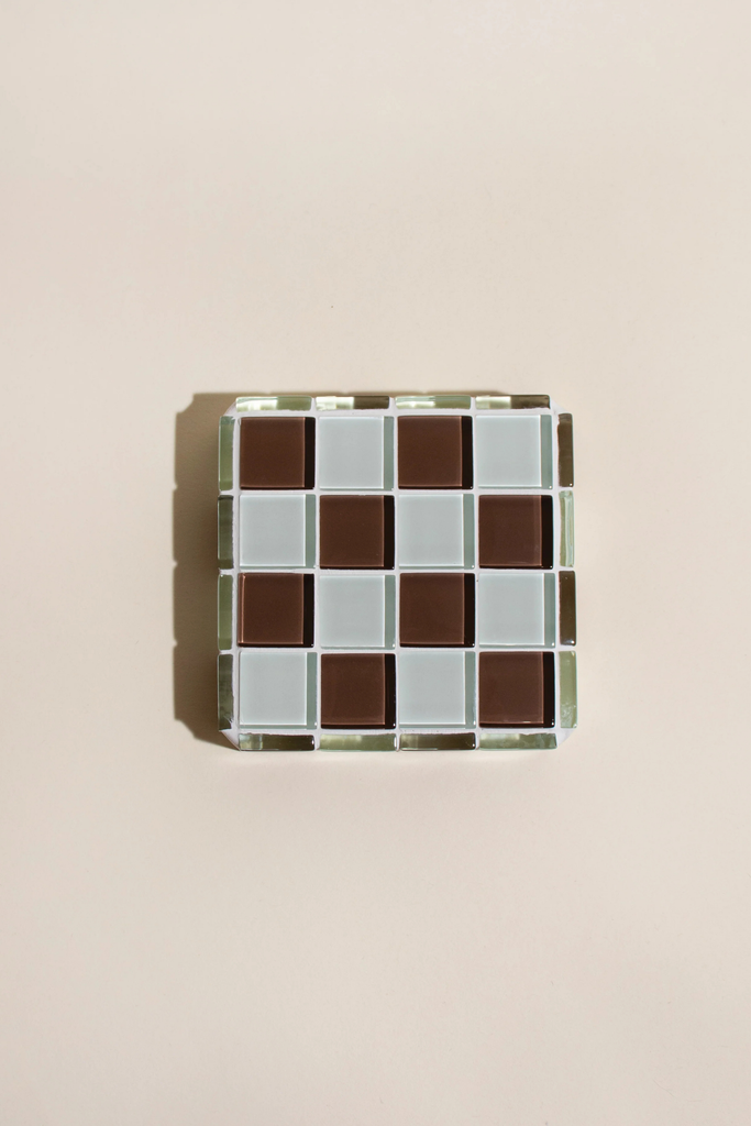 Subtle Art Studios Glass Tile Cube in Classic Milk Chocolate at Parc Shop | Minneapolis