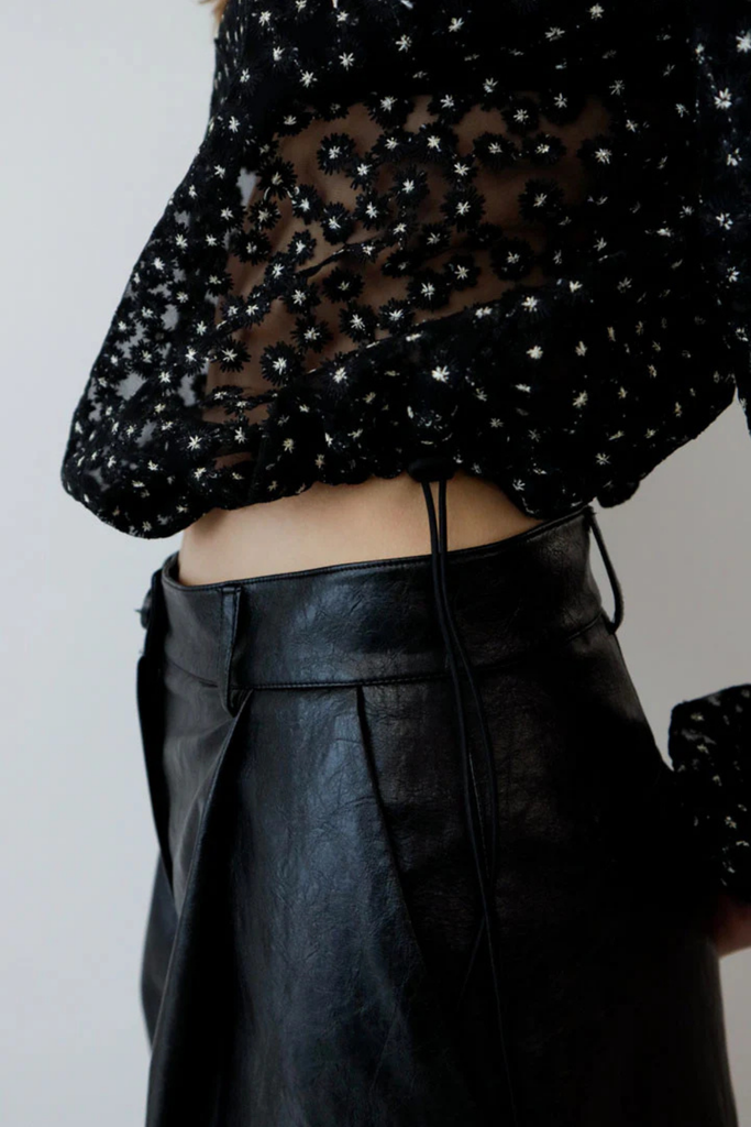 Susumu Bom Top in Black Lace Top at Parc Shop