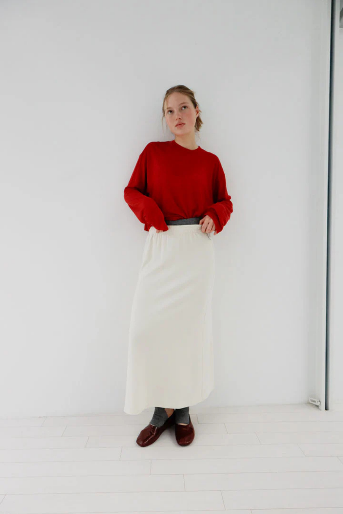 Susumu Lyocell Brook Tee in Red at Parc Shop