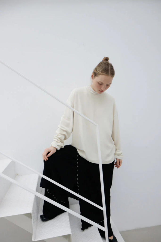 Susumu Recycled Petal Wrap Skirt in Black at Parc Shop | Minneapolis, MN 