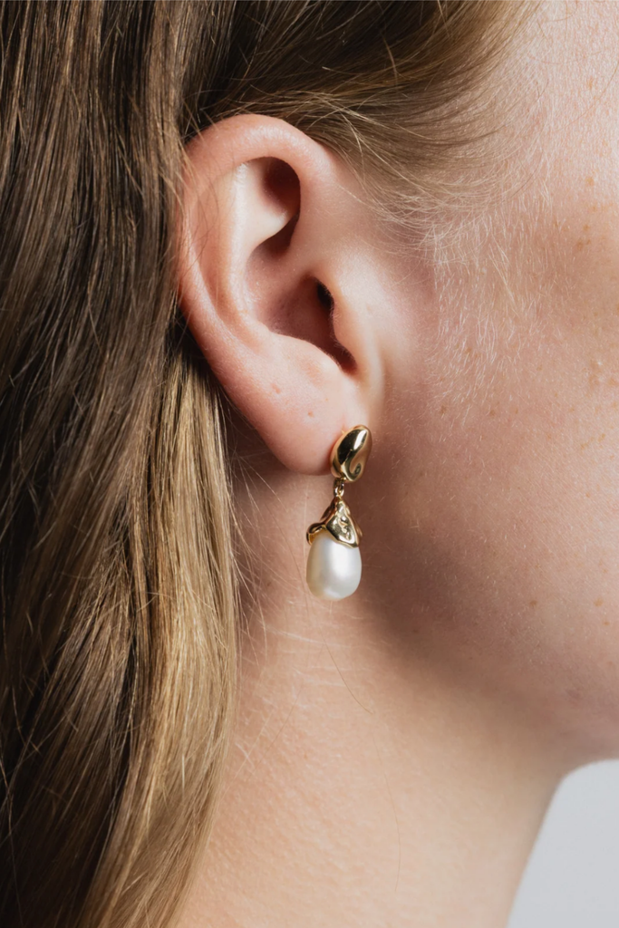 Wolf Circus Pearl Drop Earrings in Gold at Parc Shop | Minneapolis, MN