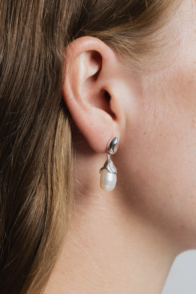 Wolf Circus Pearl Drop Earrings in Sterling Silver at Parc Shop | Minneapolis, MN