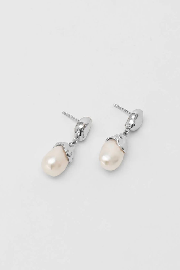 Wolf Circus Pearl Drop Earrings in Sterling Silver at Parc Shop | Minneapolis, MN