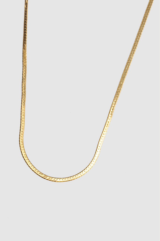 Wolf Circus Thin Herringbone Necklace in Gold at Parc Shop