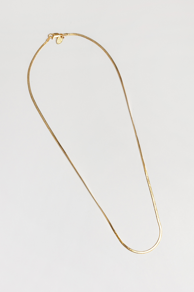 Wolf Circus Thin Herringbone Necklace in Gold at Parc Shop