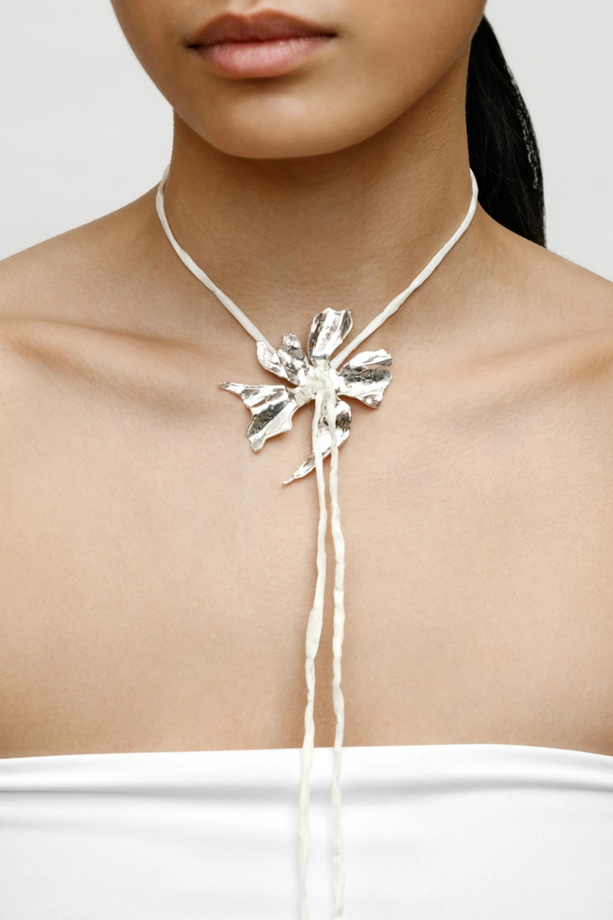 Wolf Circus - Flower Cord Necklace Cream - Parc Shop