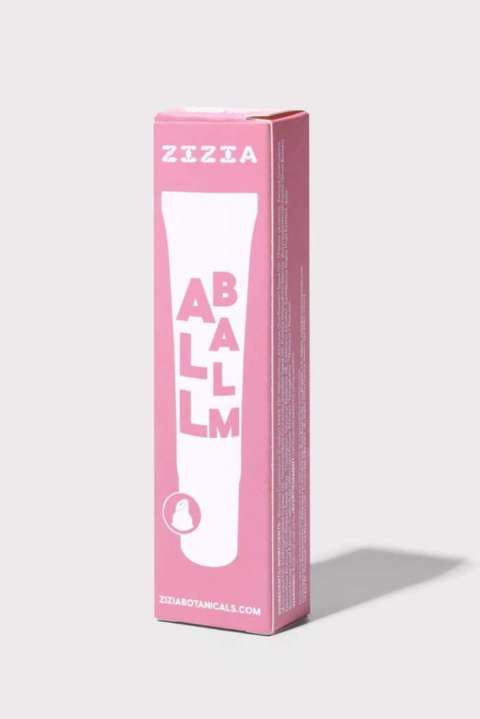 Pink Zizzia ballm packaging on a white background