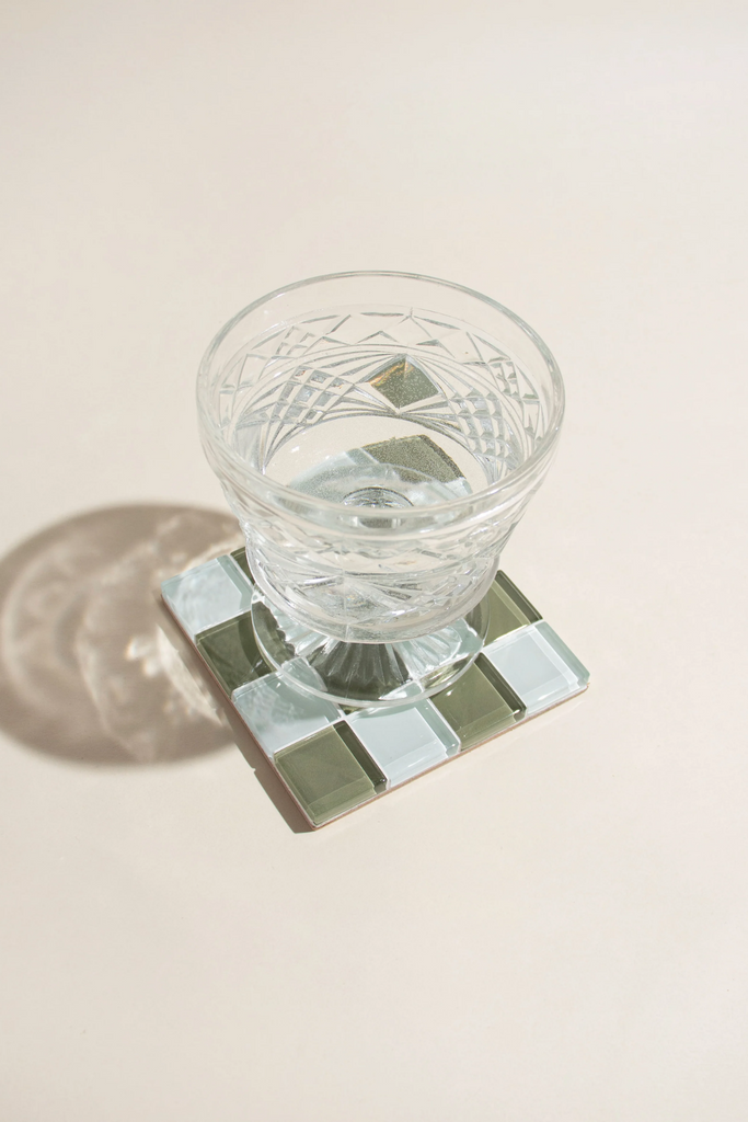 Subtle Art Studios - Glass Tile Coaster - Matcha Milk Chocolate - Parc Shop