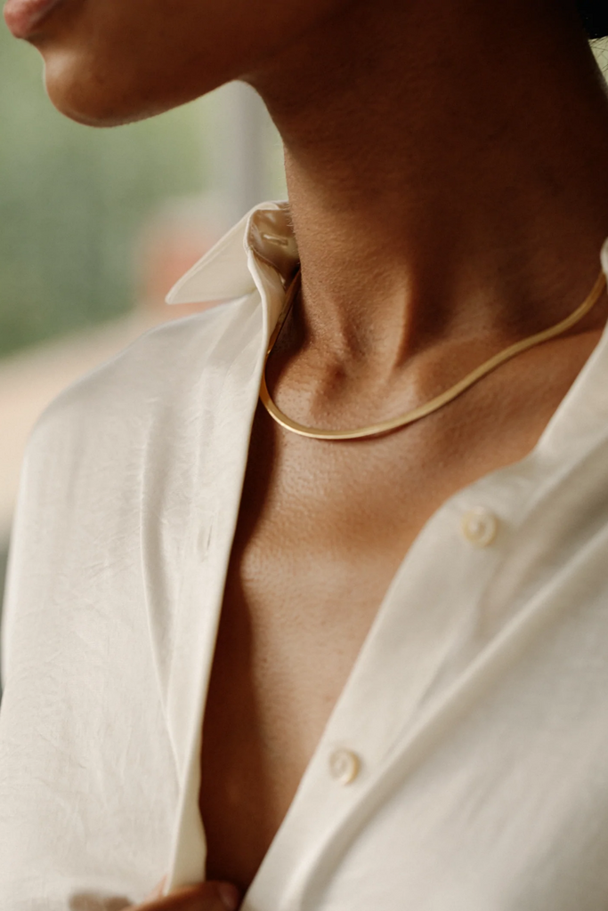 Lisbeth - Herringbone Necklace - Gold - Parc Shop
