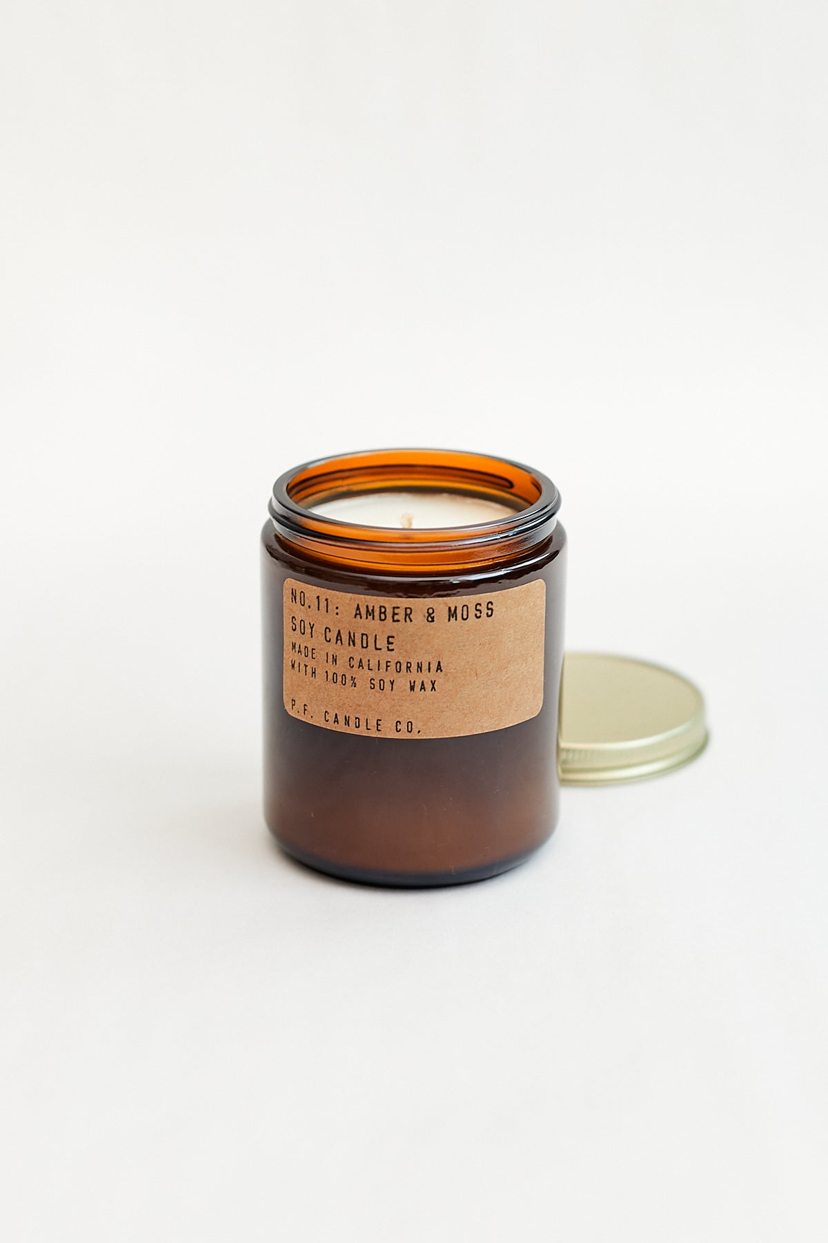 tobacco and moss candle P.F. Candle Co Amber & Moss Soy Candle 7.2oz