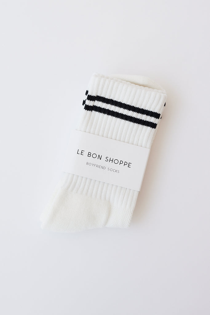 Le Bon Shoppe - Boyfriend Socks - Classic White - Parc Shop