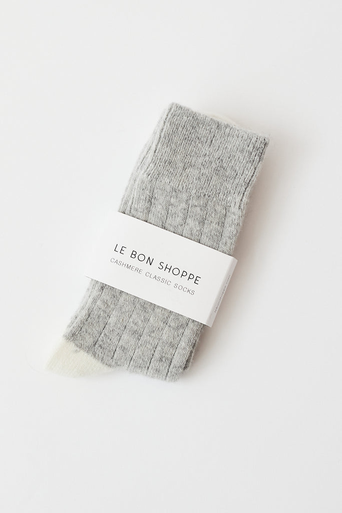 Le Bon Shoppe - Classic Cashmere Socks - Grey Melange - Parc Shop