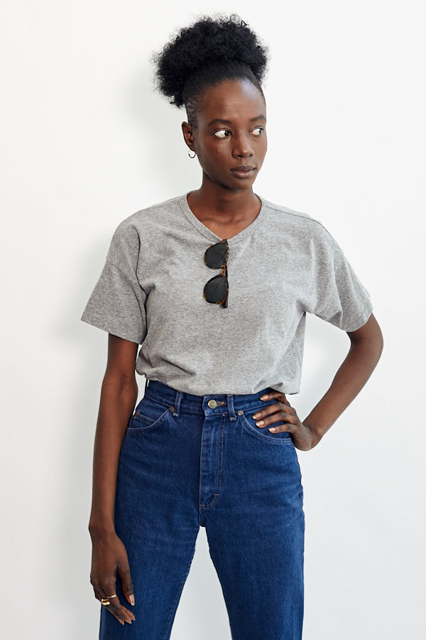 Le Bon Shoppe Her Tee Heather Grey Made in LA Soft Cotton BF Boyfriend tee - Parc Shop