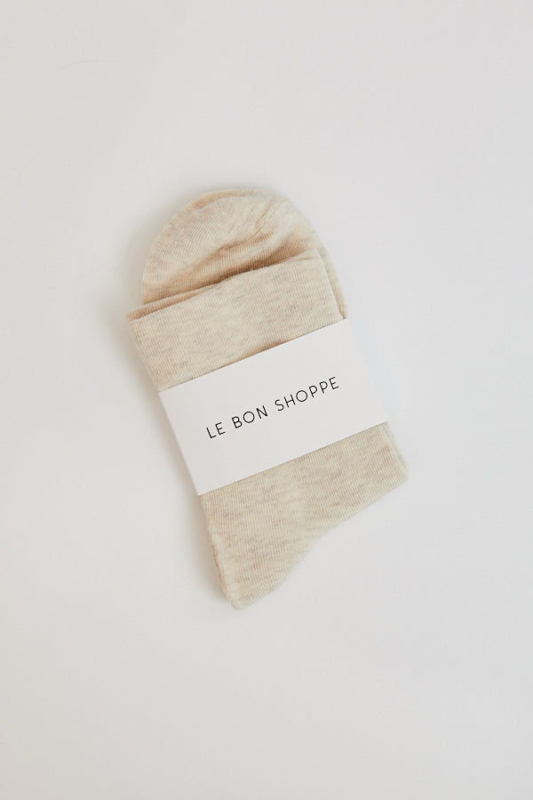 Le Bon Shoppe Sneaker Socks in Oatmeal at Parc Shop